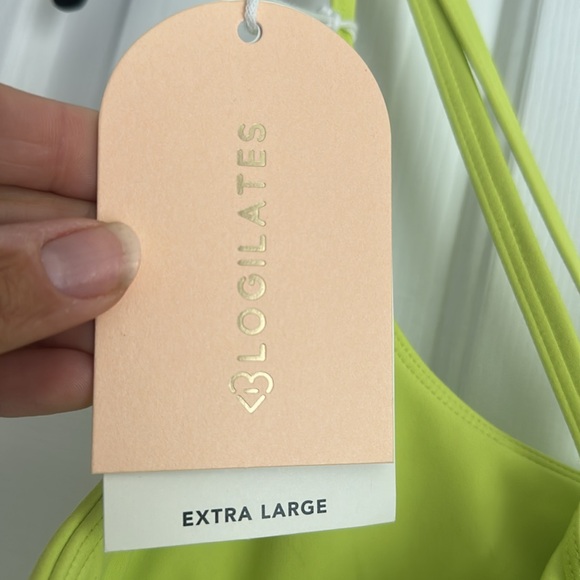 Blogilates for Target Women's Strappy Cropped Tank Top in Lime Green XL - Picture 7 of 7